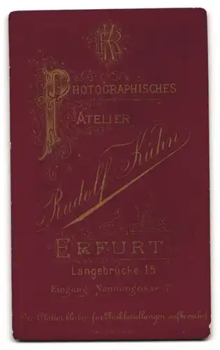 Fotografie Rudolf Kühn, Erfurt, Langebrücke 15 Eingang: Nonnengasse 7, Junger Mann im Anzug mit Krawatte