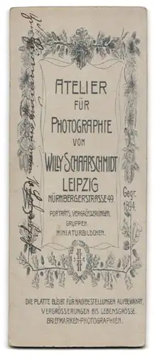 Fotografie Willy Schaarschmidt, Leipzig, junge Dame im dunklen Kleid mit Brosche und toupierten Haaren