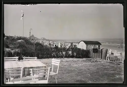 Fotografie unbekannter Fotograf, Ansicht Norderney, Blick zum Badestrand