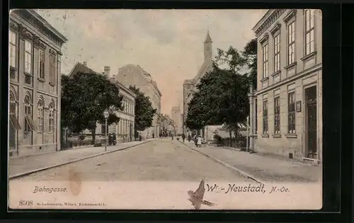 AK Wiener Neustadt, Blick in die Bahngasse