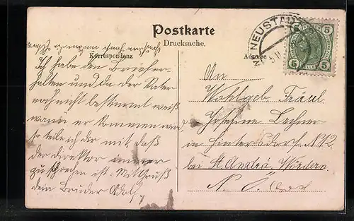 AK Wiener Neustadt, Blick in die Bahngasse