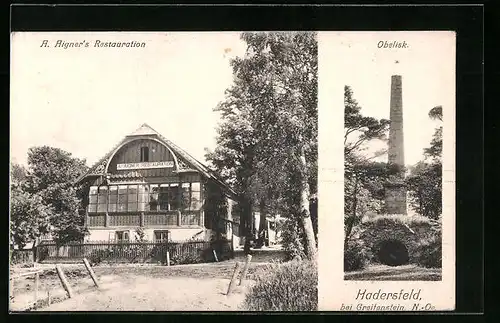 AK Hadersfeld b. Greifenstein, A. Aigners Restaurant, Obelisk
