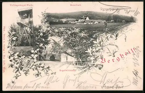 AK Mauerbach, Ortsansicht, Kogelwirtshaus, Tulbingerkogel-Warte