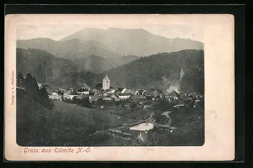 AK Türnitz, Ortspartie mit Kirche
