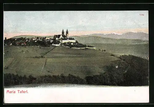 AK Maria Taferl, Ortspartie mit Kirche