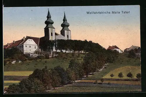 AK Maria Taferl, Wallfahrtskirche im Herbst