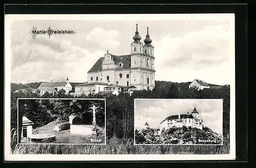 AK Maria Drei Eichen, Wallfahrtskirche, Bründl, Rosenburg