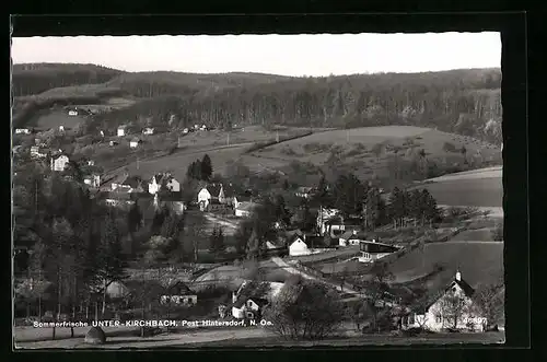 AK Unter-Kirchbach, Ortsansicht im Grünen