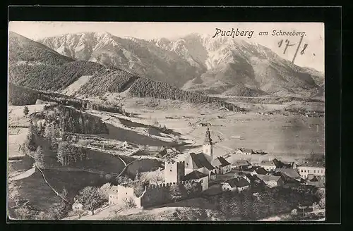 AK Puchberg am Schneeberg, Totalansicht im Sonnenschein