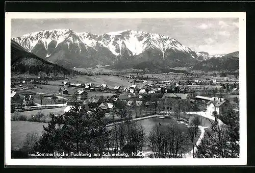 AK Puchberg am Schneeberg, Panorama mit Gebirge
