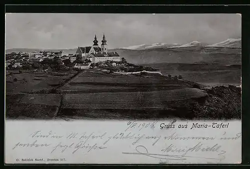 AK Maria-Taferl, Panorama mit Kirche