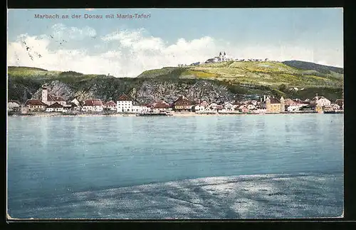AK Marbach /Donau, Totalansicht mit Maria-Taferl