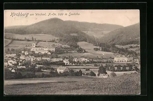 AK Kirchberg /Wechsel, Totalansicht mit Kirche