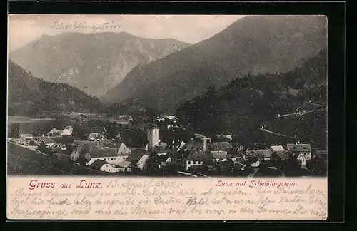 AK Lunz, Totalansicht mit Scheiblingstein
