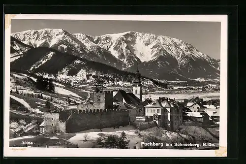 AK Puchberg /Schneeberg, Panorama im Winter