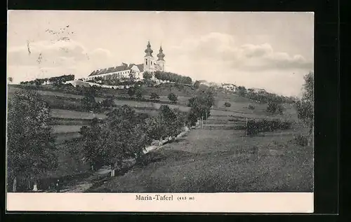 AK Maria-Taferl, Wallfahrtskirche im Grünen