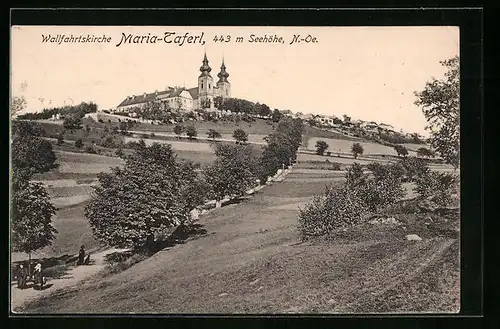 AK Maria-Taferl, Blick zur Wallfahrtskirche