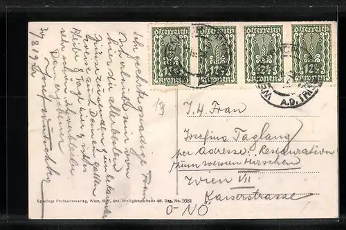 AK Weissenbach a. d. Triesting, Ortsansicht aus der Vogelschau