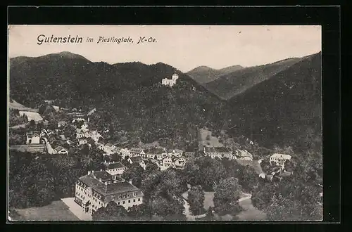 AK Gutenstein i. Piestingtale, Gesamtansicht mit Kirche