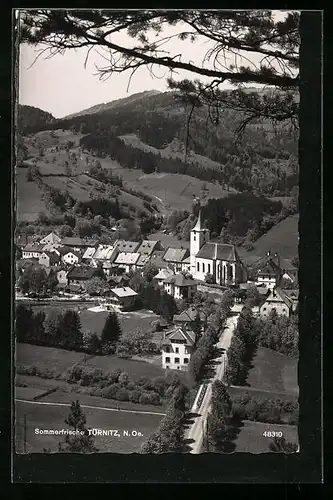 AK Türnitz, Ortsansicht mit Blick durch den Wald