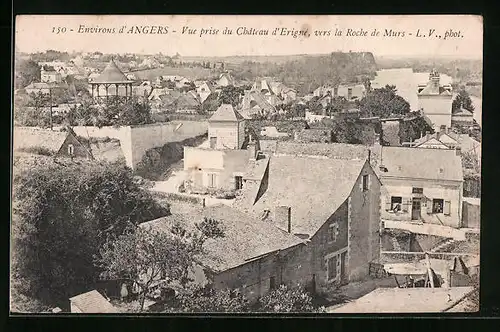 AK Erigné, Vue prise du Château d`Erigné vers la Roche de Murs