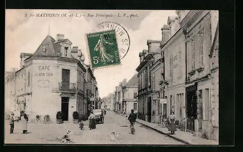 AK St-Mathurin, Rue Principale, Strassenpartie