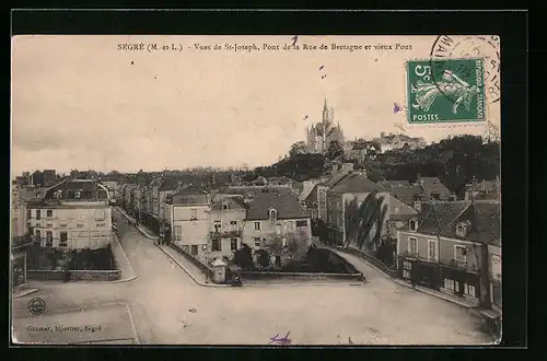 AK Segré, Vues de St-Joseph, Pont de la Rue de Bretagne et vieux Pont