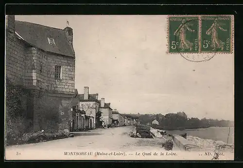 AK Montsoreau, Le Quai de la Loire