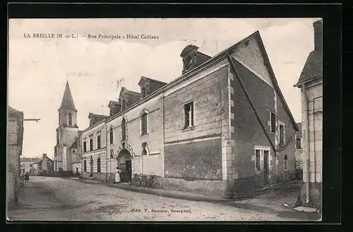 AK La Breille, Rue Principale, Hôtel Cailleau
