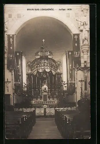AK Brain-sur-Longuenée, L`Interieur de l`Eglise