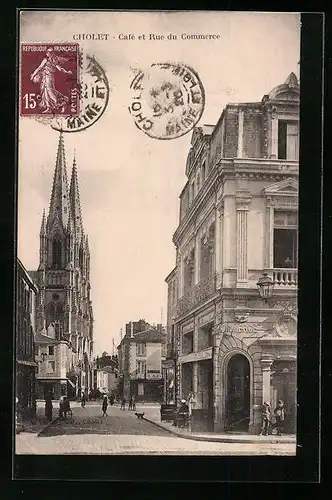 AK Cholet, Cafe et Rue du Commerce