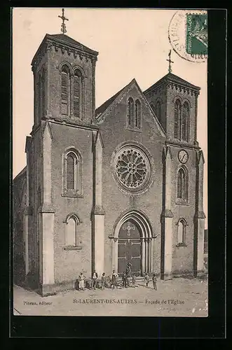 AK St-Laurent-des-Autels, Facade de l`Eglise