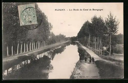 AK Flogny, Les Bords du Canal de Bourgogne