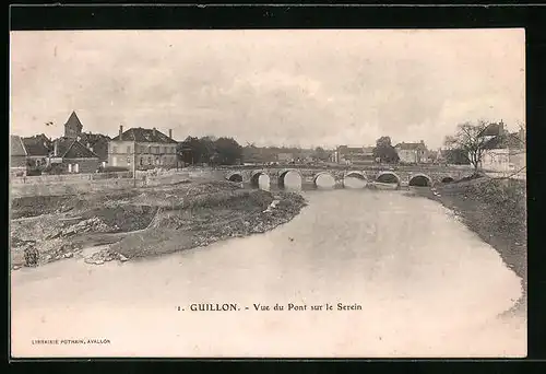 AK Guillon, Vue du Pont sur le Serein