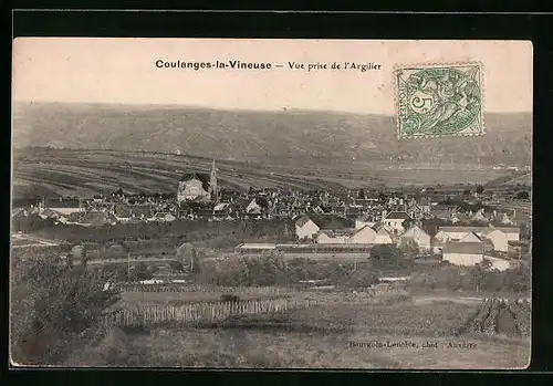 AK Coulanges-la-Vineuse, Vue prise de l`Argilier