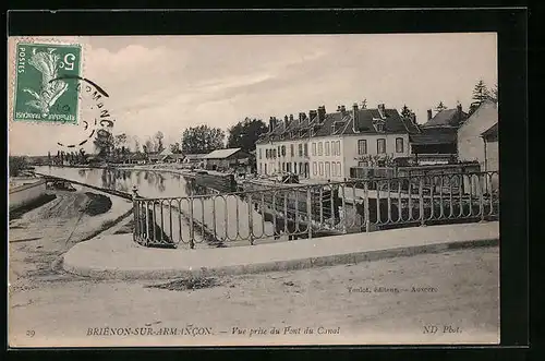 AK Briénon-Sur-Armancon, Vue prise du Pont du Canal