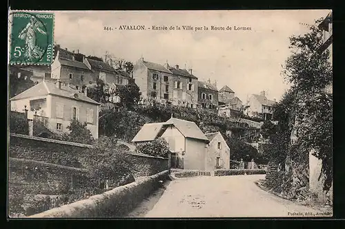 AK Avallon, Entrée de la Ville par la Route de Lormes