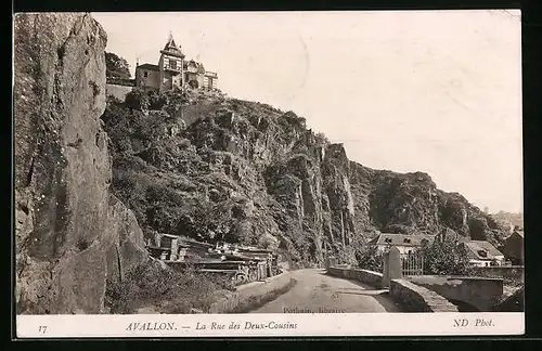 AK Avallon, La Rue des Deux-Cousins