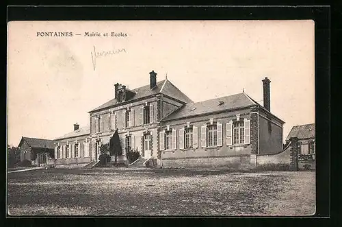 AK Fontaines, Mairie et Ecoles