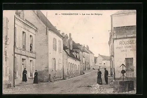 AK Vermenton, La rue de Reigny