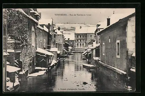 AK Tonnerre, Rue de Venise en hiver