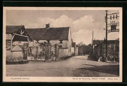 AK Villemer, Route de Charmoy, Maison Vaddé