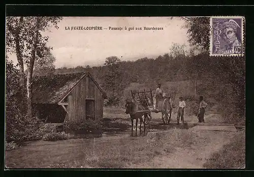 AK La Ferté-Loupière, Passage a gue aux Bourderons