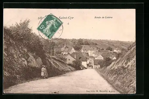 AK La Celle-Saint-Cyr, Route de Loivre