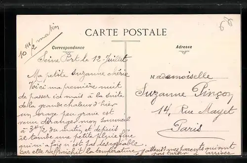 AK Seine-Port, Bords de la Seine, Restaurant Colombe