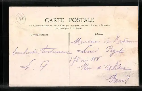 AK Montereau, La Poste