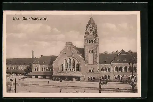 AK Metz, Blick auf den neuen Hauptbahnhof