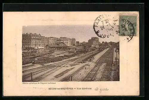 AK Bécon-les-Bruyères, Vue Générale