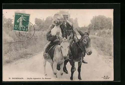 AK Robinson, Idylle équestre, Le Baiser