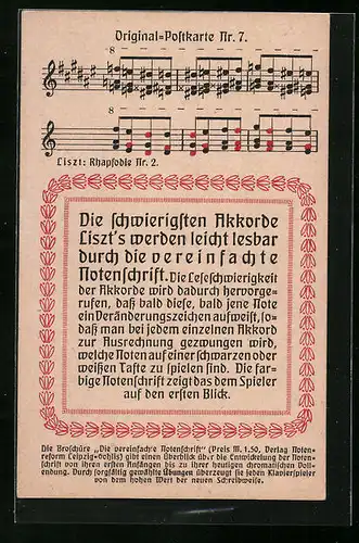 AK Vereinfachte Notenschrift am Beispiel von Liszts Rhapsodie Nr. 2